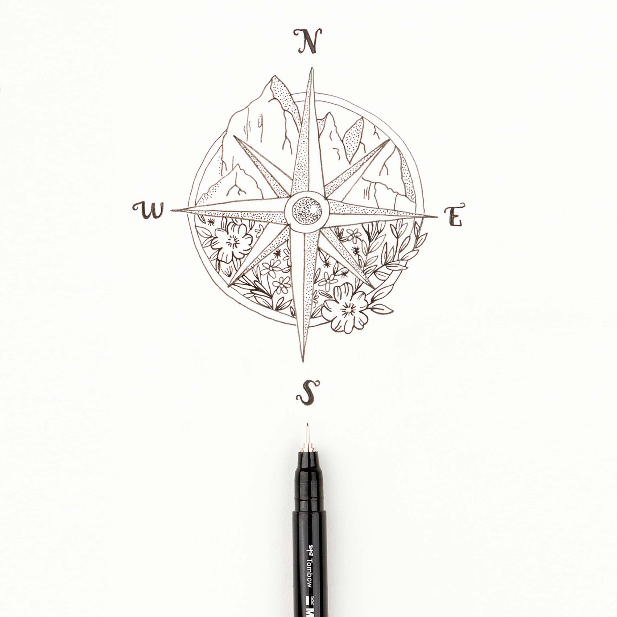Tombow MONO 005 Black Drawing Pens, 2ct.